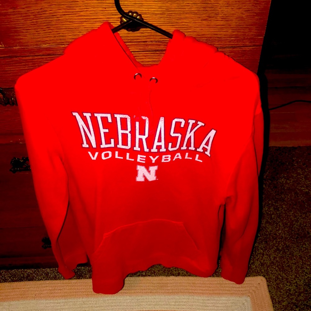 red nebraska volleyball hoodie